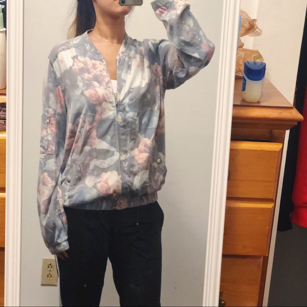 Obey Floral Zip Up Jacket